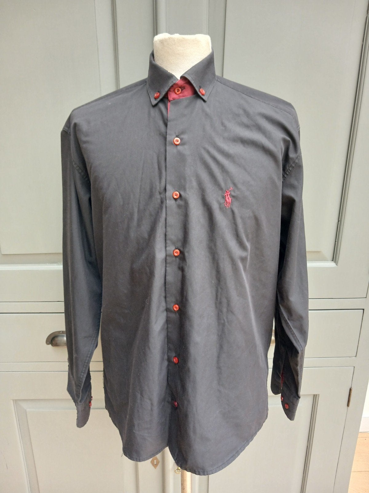 Overhemd Polo Ralph Lauren maat s, Kleding | Heren, Overhemden, Ophalen of Verzenden, Zo goed als nieuw, Zwart, Halswijdte 41/42 (L)