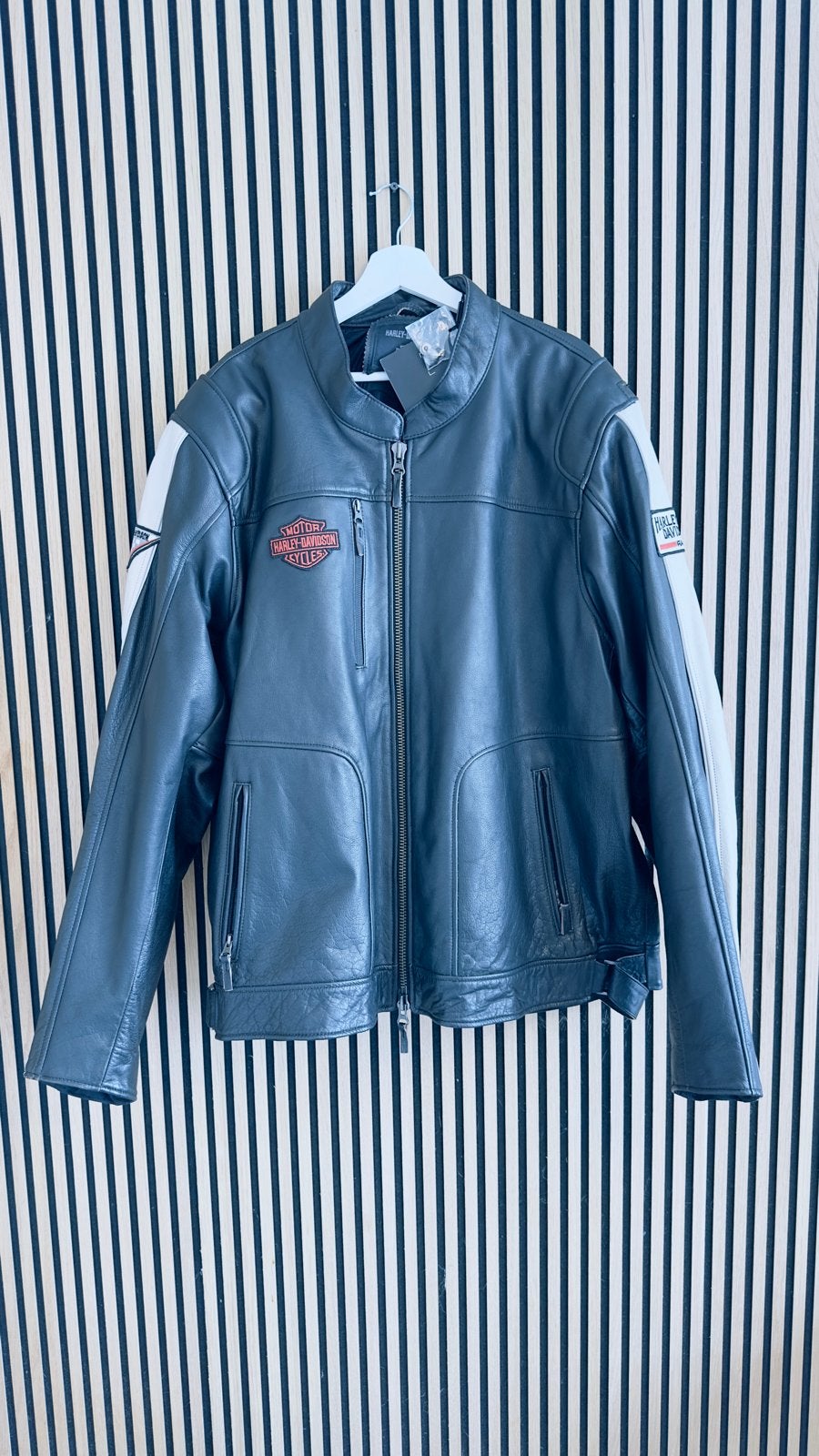 Harley-Davidson Enduro Leren Motorjas - Zwart/Wit 3XL, Ophalen of Verzenden, Nieuw met kaartje, Heren, Jas | leer