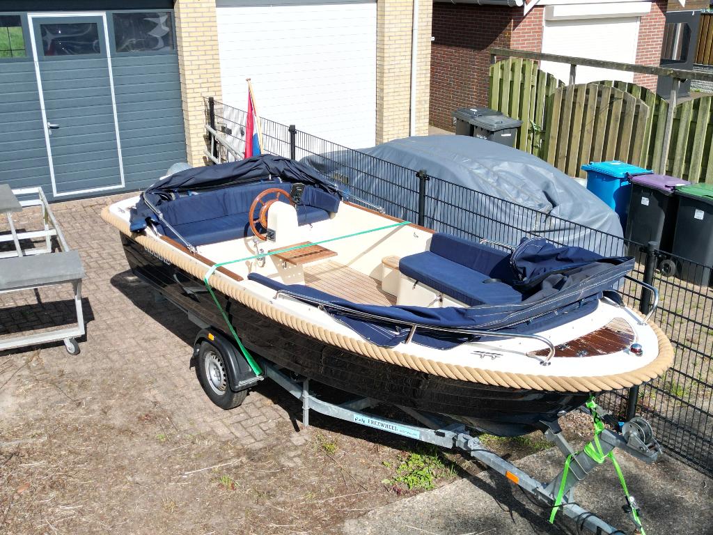 Prachtige Luxe Tender Sloep met vele opties en trailer, Watersport en Boten, Sloepen, Gebruikt, Tender, Afdekzeil, Anker, Bilgepomp
