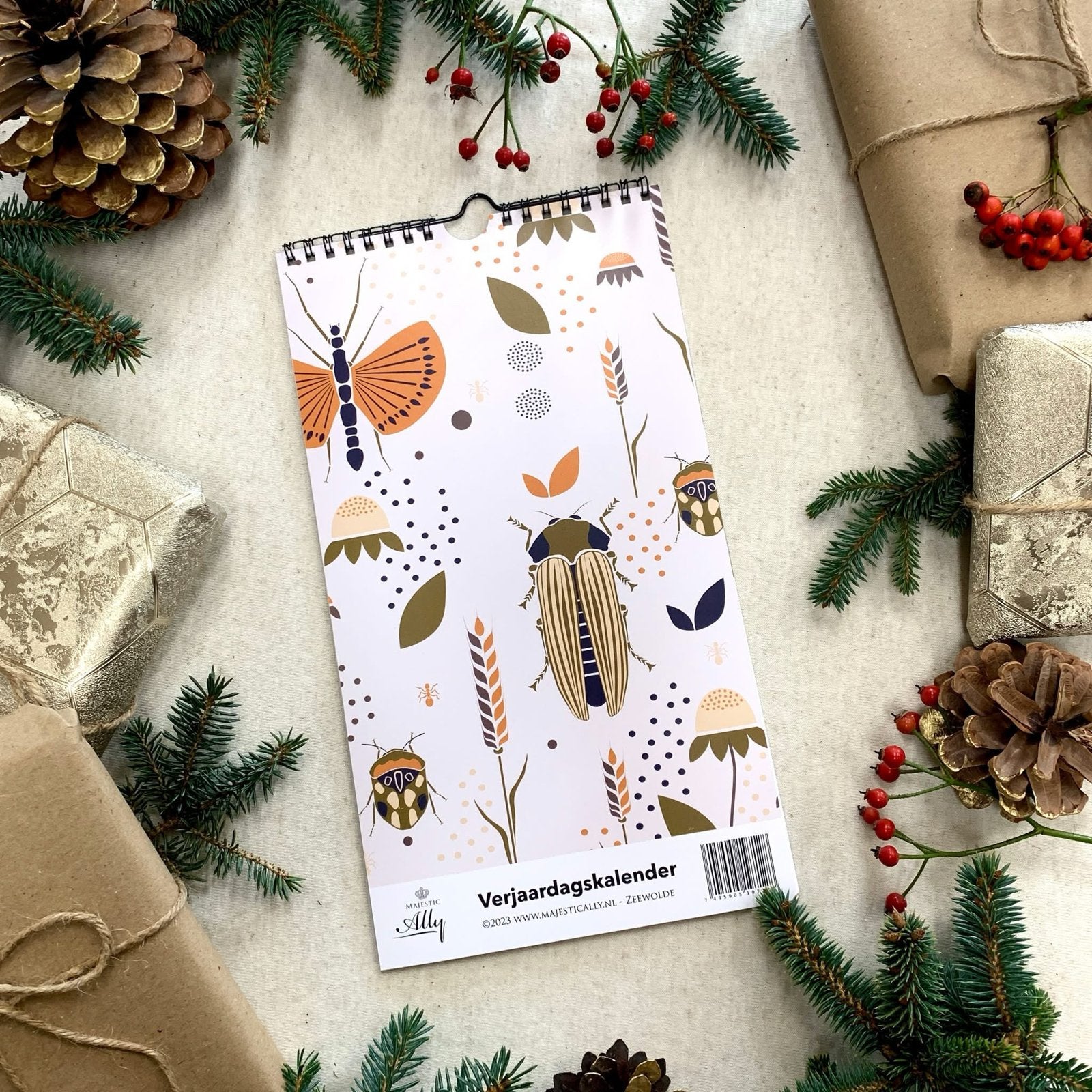 Verjaardagskalender ‘Insecten’ nu €10,-, Diversen, Ophalen of Verzenden, Maandkalender, Nieuw