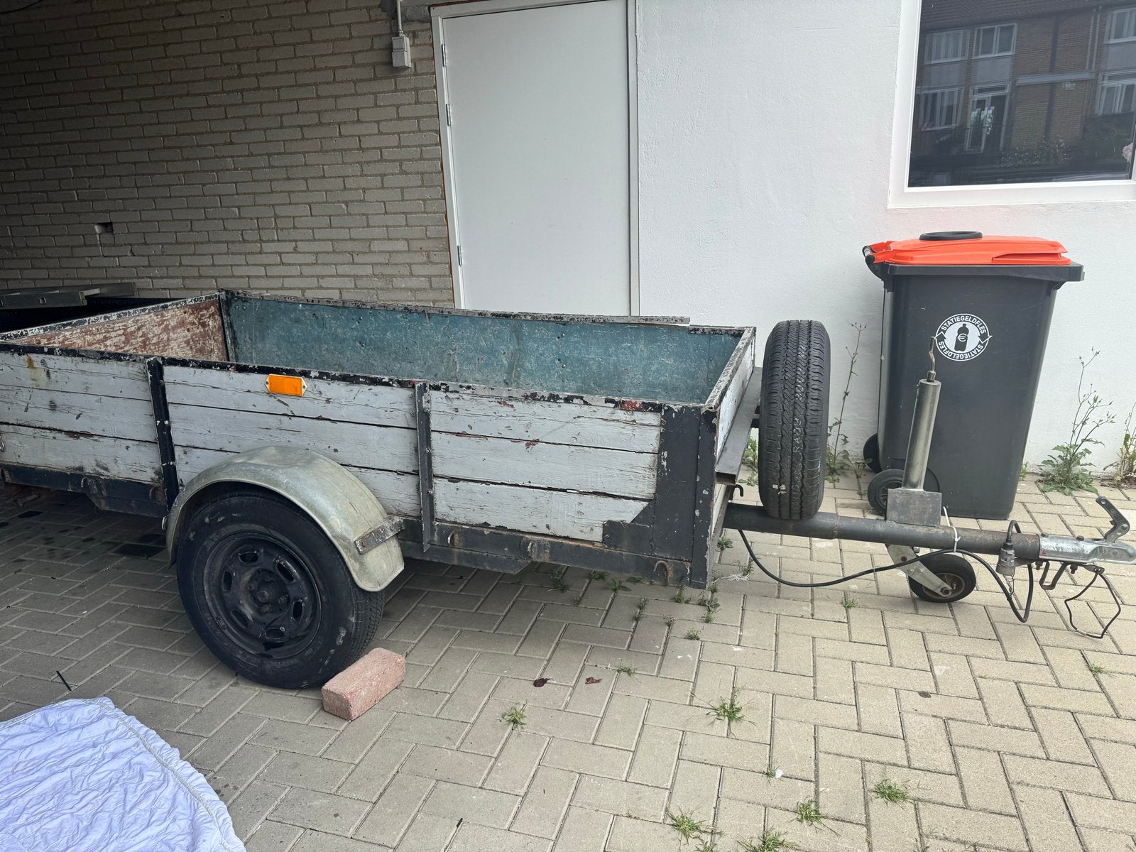 Aanhanger opknapper met reservewiel, Auto diversen, Aanhangers en Bagagewagens, Ophalen, Gebruikt