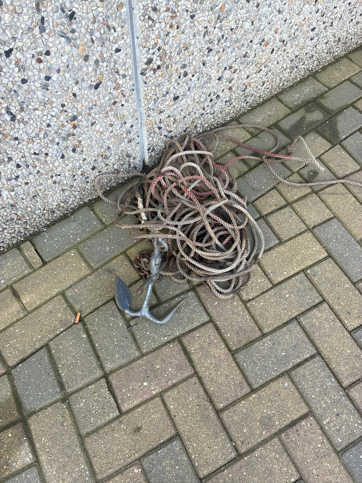 Mini dreg met touw - Anker voor kleine boten, Ophalen, Gebruikt, Lijn of Blok