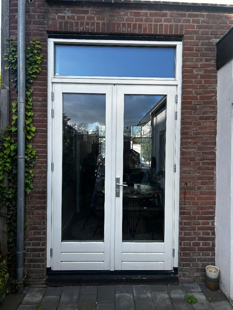 Tuindeur (stolp) met bovenlicht – buitendraaiend, Ophalen, Gebruikt, Deurkozijn, 150 tot 225 cm