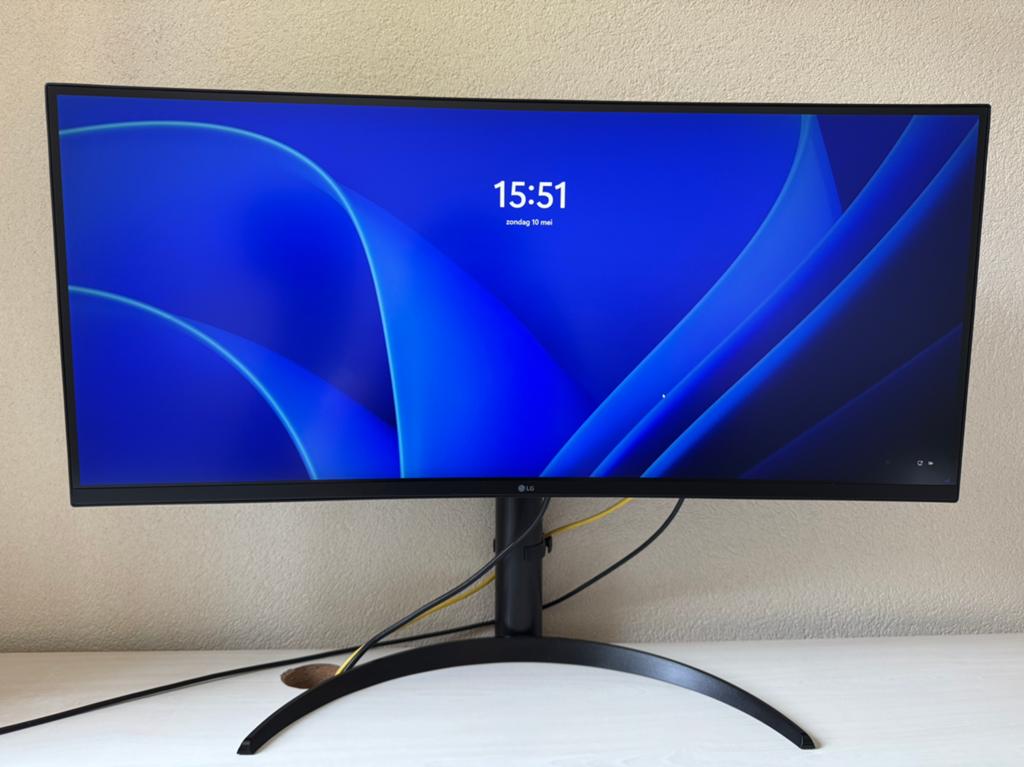 LG 34WQ75C-B — 34” Curved UltraWide QHD Monitor (USB-C 90W), HDMI, Curved, Ophalen of Verzenden, Zo goed als nieuw