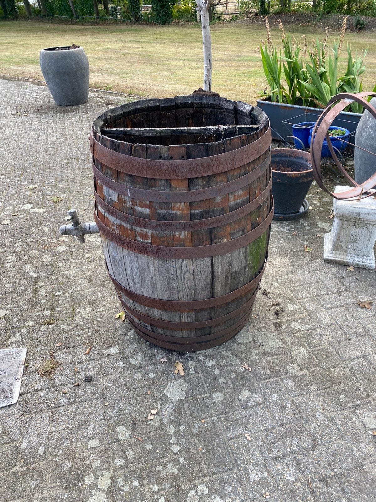Oude grote eiken wisky vat, 150 liter of meer, Ophalen, Zo goed als nieuw, Hout