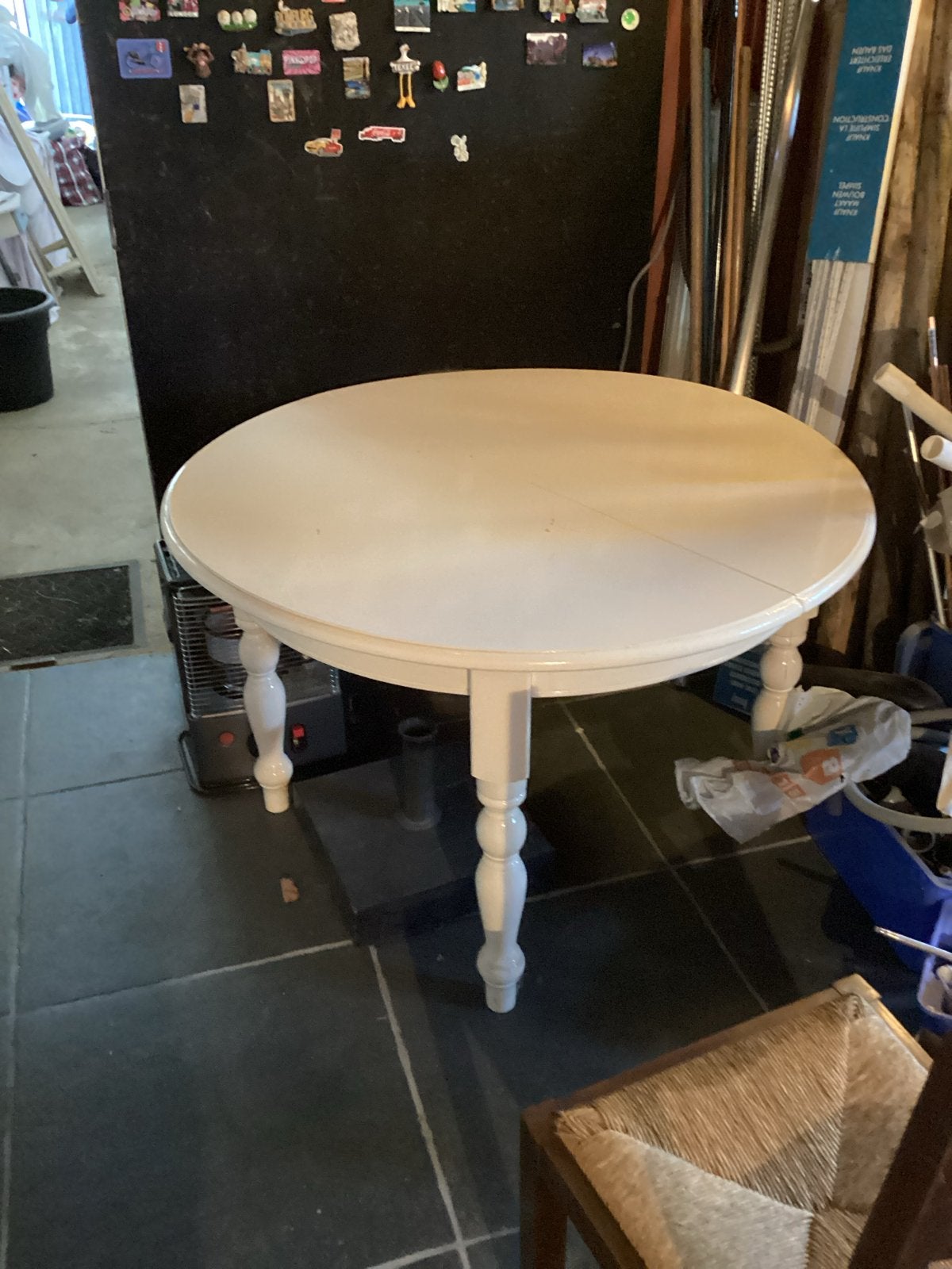 Ronde houten uittrektafel, 120 cm, hoog 77 cm, Ophalen, Gebruikt, 100 tot 150 cm, Rond