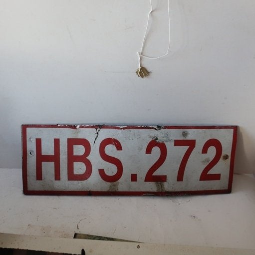 Kentekenplaat auto België kenteken HBS-272 origineel, Verzamelen, Ophalen of Verzenden, Gebruikt, Auto's