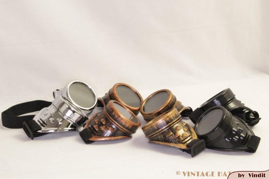 Steampunk lasbril Goggles in brons, zwart, koper of ijzer, Overige merken, Overige kleuren, Nieuw, Ophalen of Verzenden