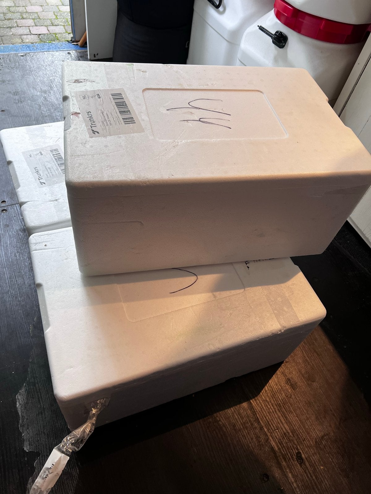 Gratis piepschuim koelboxen, Ophalen of Verzenden, Gebruikt