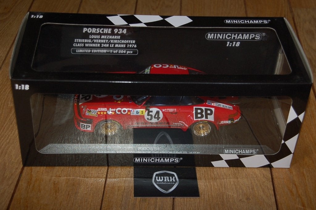 1:18 PORSCHE 934 RSR LEMANS #54 BP Minichamps WRH, Verzenden, Zo goed als nieuw, Auto, MiniChamps