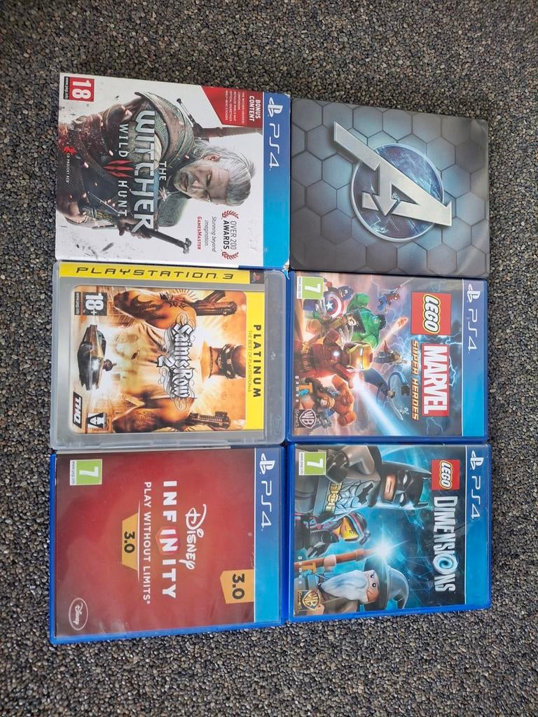 Disney infinity, lego dimensions en 4 andere ps4/ps3 games, Gebruikt, Vanaf 18 jaar, Overige genres, 1 speler