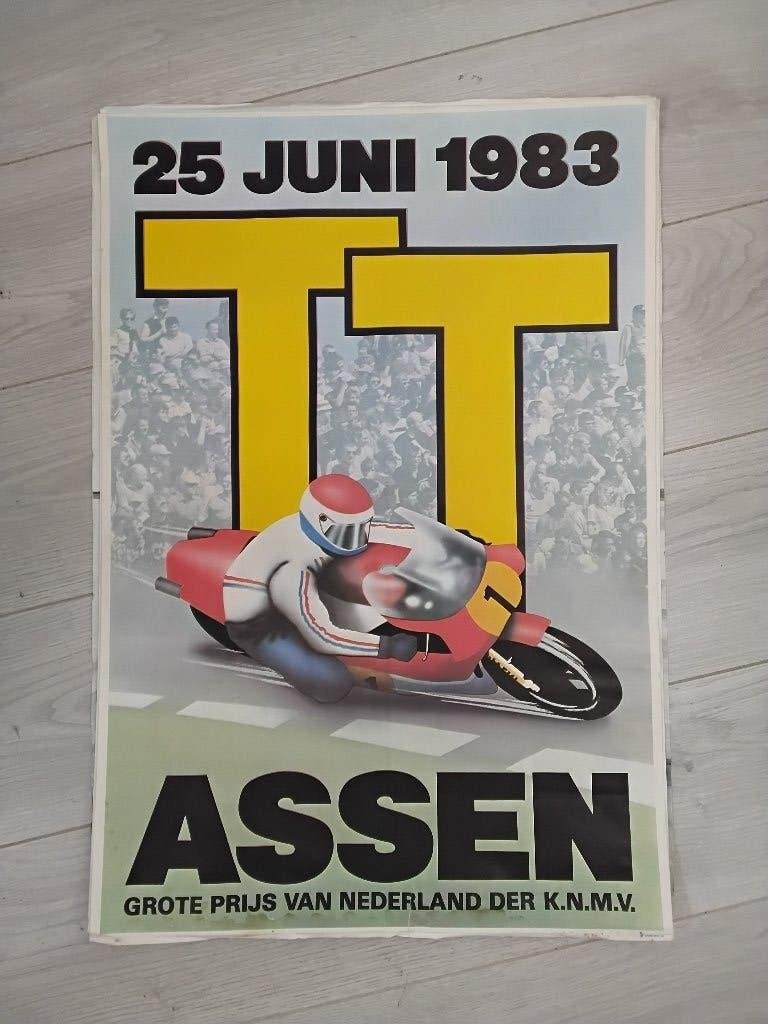 TT assen poster 1983, Ophalen of Verzenden, Gebruikt, Motoren