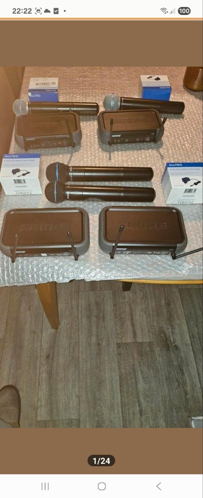 shure  draadloos microfoons, Ophalen, Zo goed als nieuw, Zangmicrofoon, Draadloos