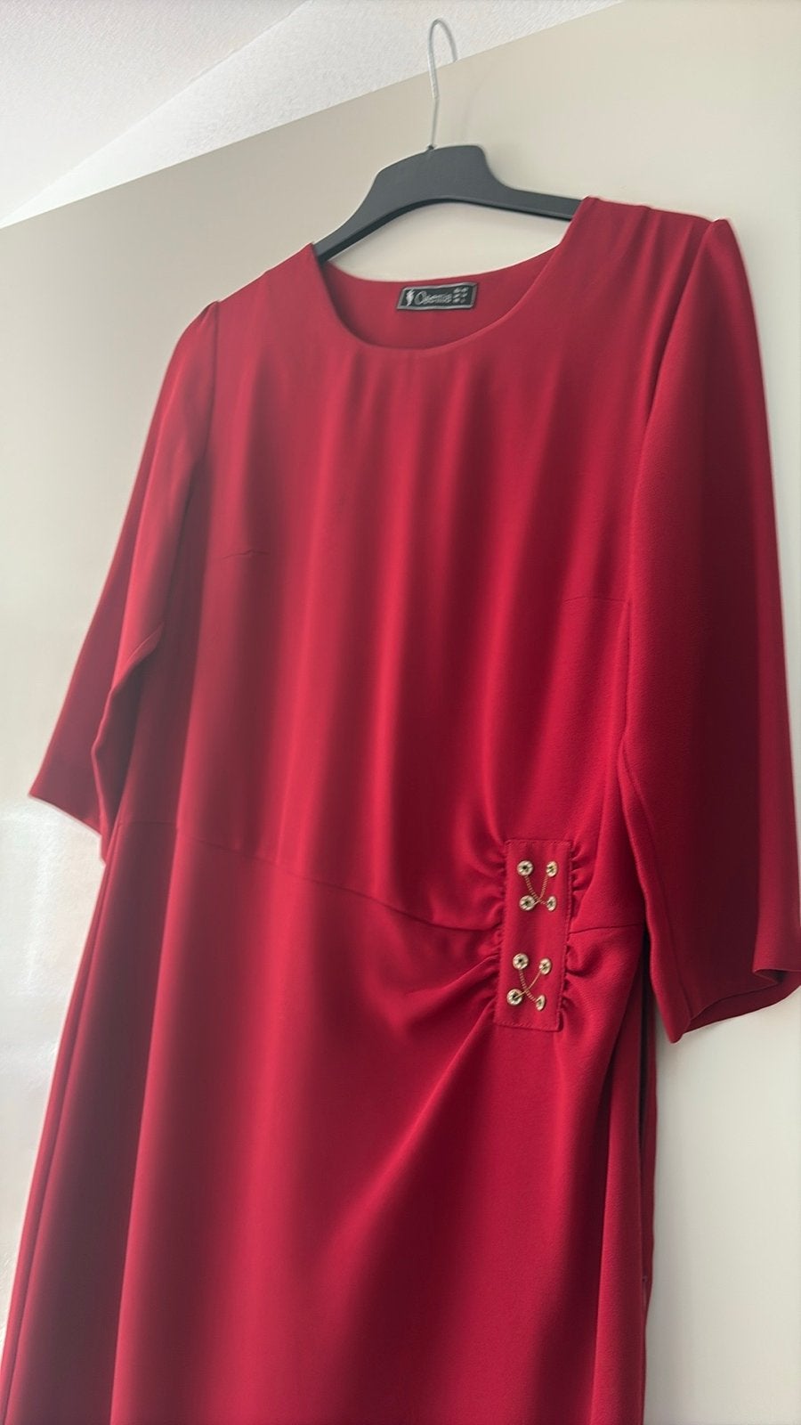 Elegante rode jurk, nooit gedragen, maat 42, Ophalen of Verzenden, Nieuw, Maat 42/44 (L), Rood