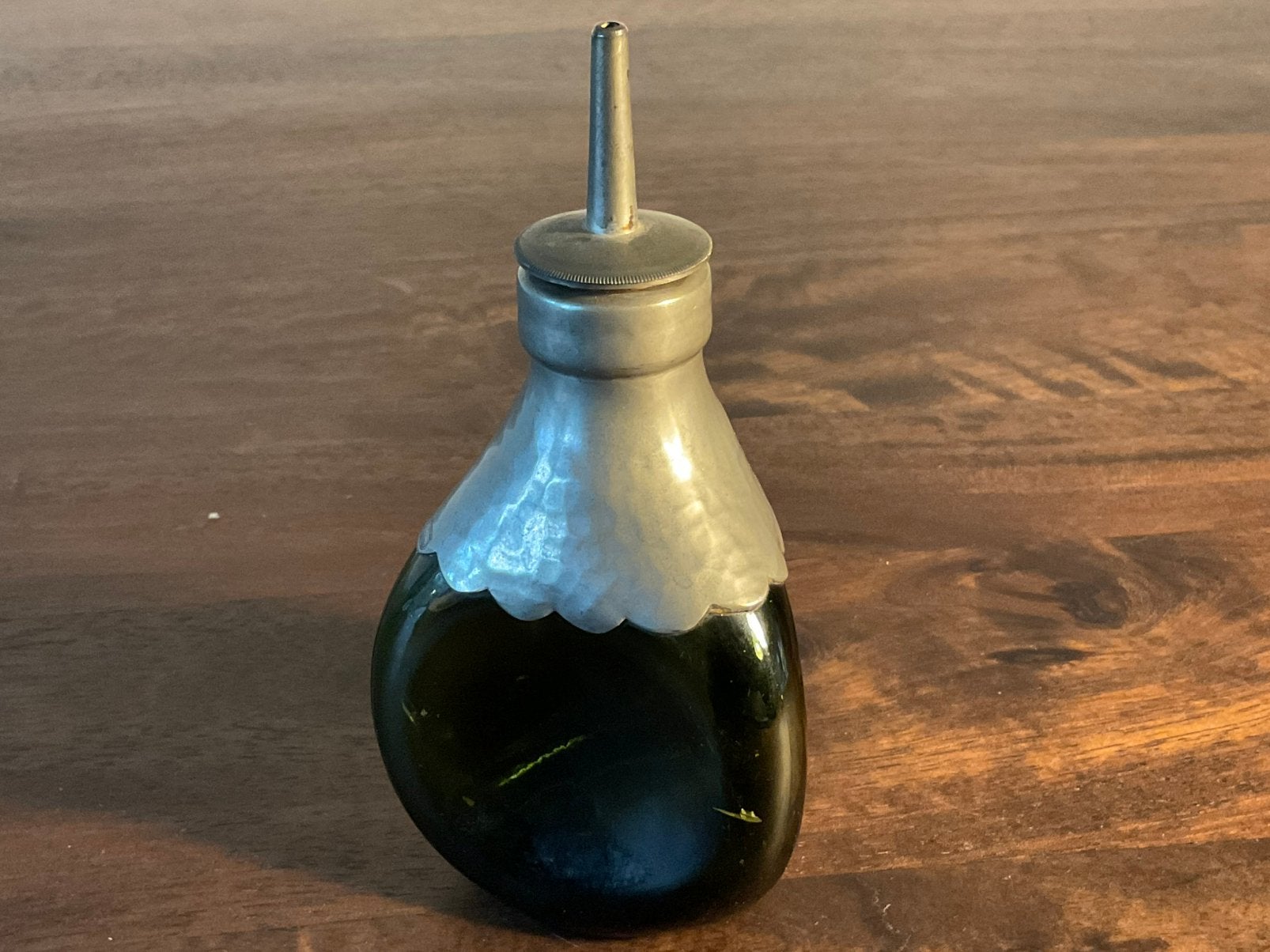 Gero driekantige karaf en Elixer flesje met Tin beslag, Antiek en Kunst, Ophalen of Verzenden