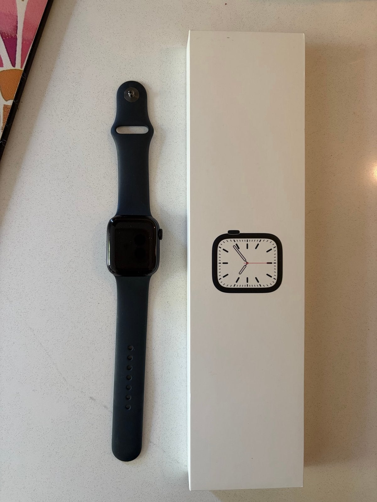 Apple Watch Series 7 41mm Midnight Alu GPS + Extra's, Zwart, IOS, Ophalen of Verzenden, Zo goed als nieuw