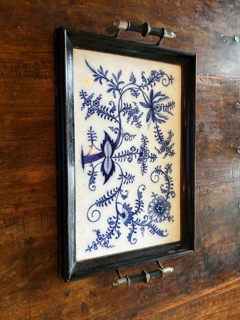 Huttensteinach dienblad "Zwiebelmunster", Antiek en Kunst, Ophalen of Verzenden