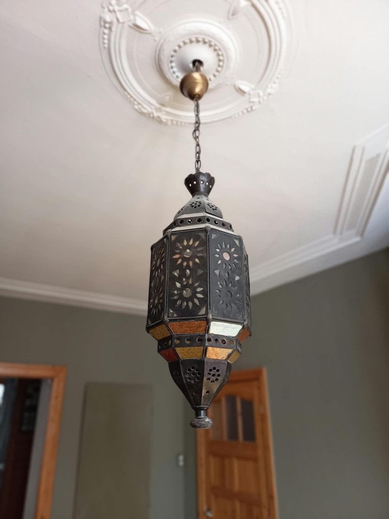 Marokkaanse hanglamp, Ophalen, Marokkaans, E27 (groot), Zo goed als nieuw