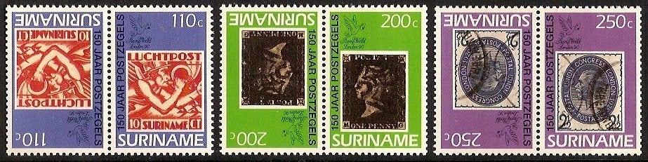 Suriname 656/8TB postfris Tete beche paren 1990, Ophalen of Verzenden, Postfris