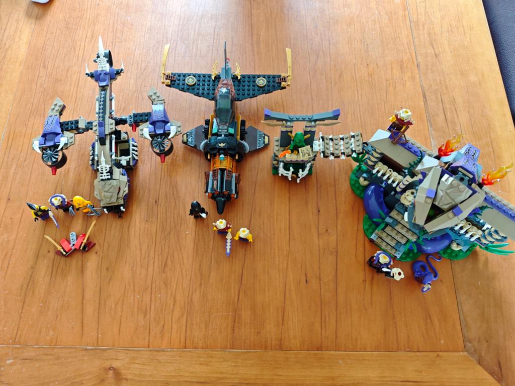 Ninjago sets. Zgan 70747, 70749, 70746, Lego, Ophalen of Verzenden, Zo goed als nieuw, Compleet