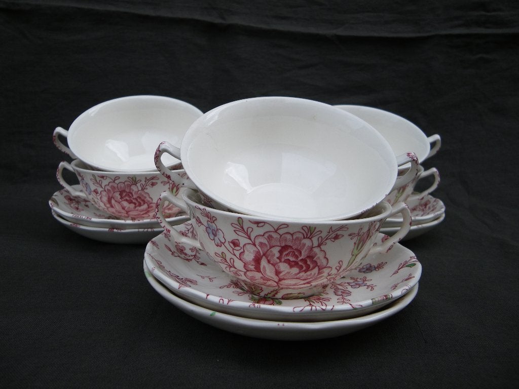 Johnson Brothers/Bros ROSE CHINTZ  Soepkop en schotels, Ophalen of Verzenden, Zo goed als nieuw, Kom(men), Overige stijlen