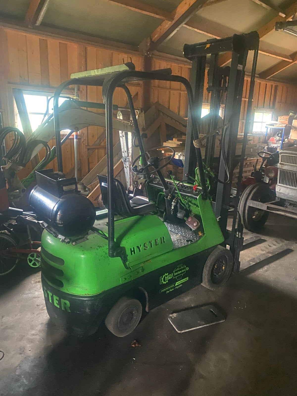 Hyster 1-tons LPG Heftruck - Starten-lopen met sideshift., 1000 tot 2000 kg, Ophalen, LPG, Heftruck