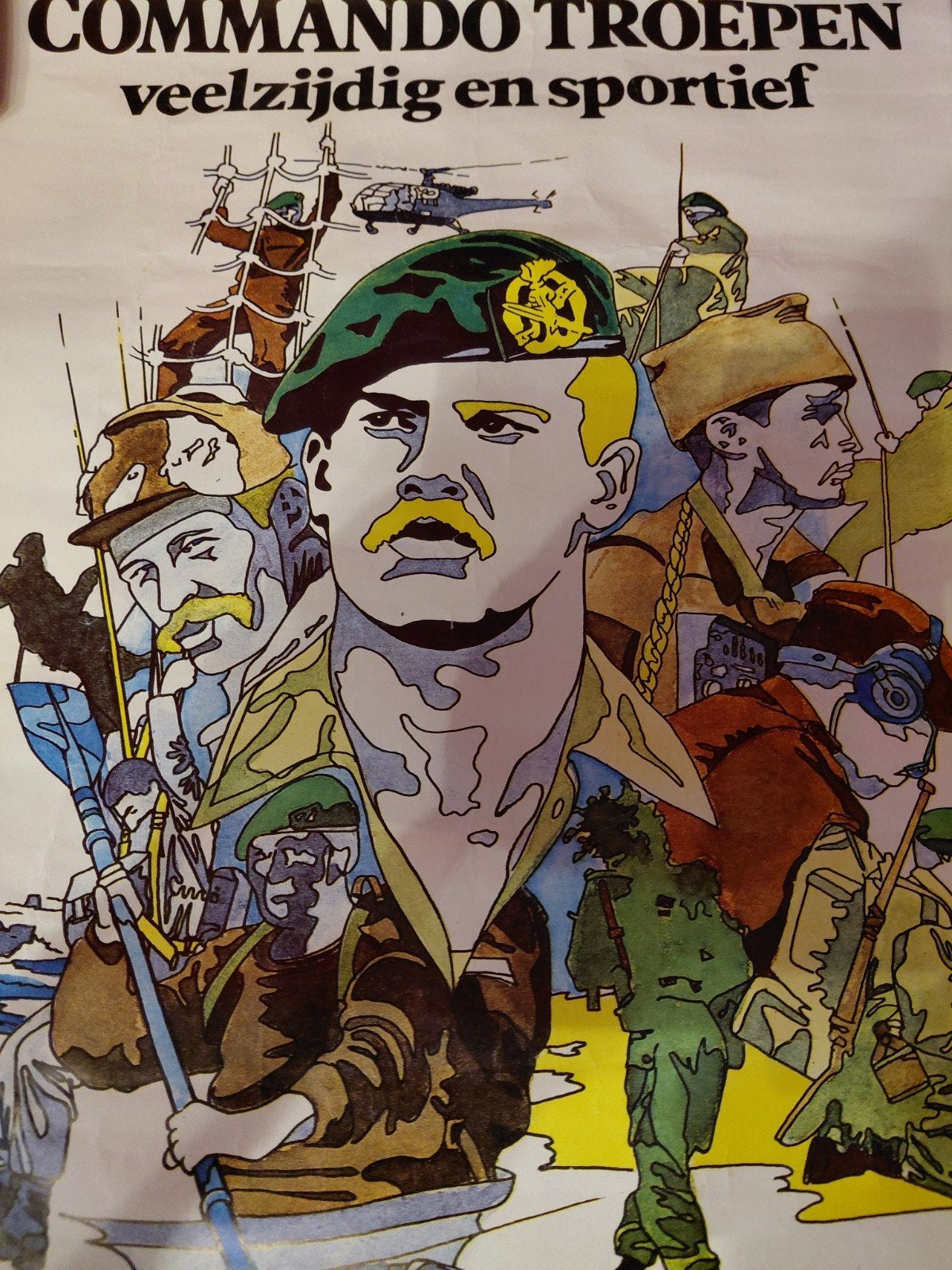 Wervings poster Landmacht Commandos, Ophalen of Verzenden, A1 t/m A3