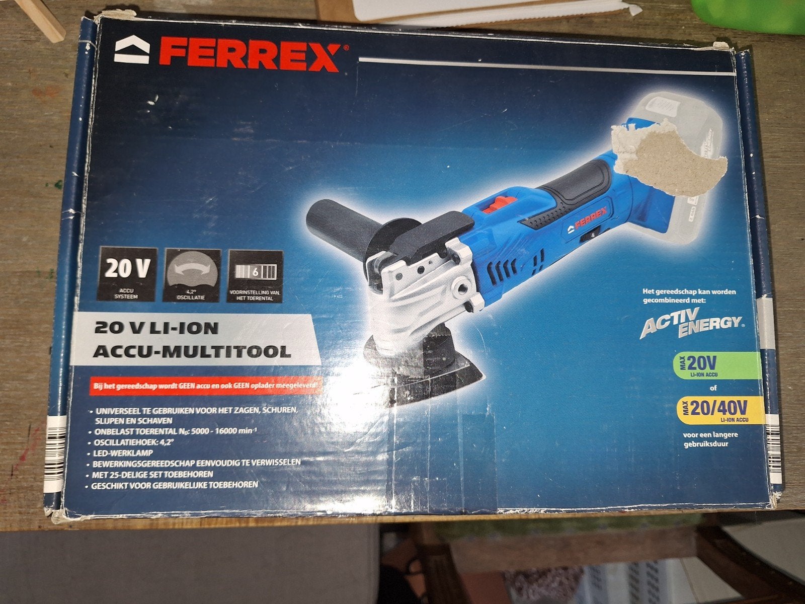 Ferrex multitool, 20v, nieuw, met assecoires, Ophalen of Verzenden, Nieuw
