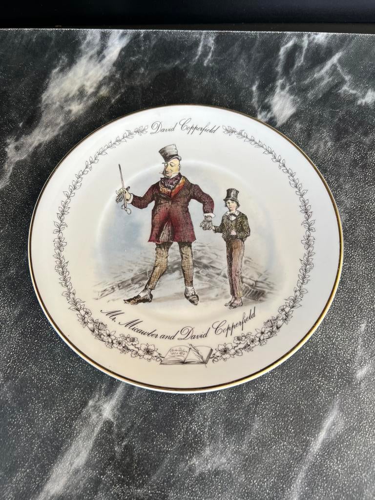 Elizabethan collecter bord Charles Dickens David Copperfield, Ophalen of Verzenden
