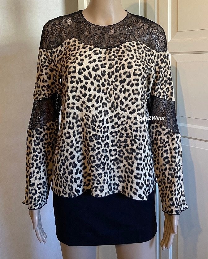 Top panterprint met kant Zara, Meerkleurig, Zara, Nieuw, Ophalen of Verzenden