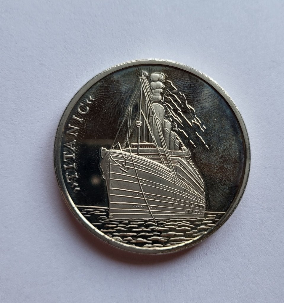 Titanic Schip Zeevaart Scheepvaart Penning, Ophalen of Verzenden, Overige materialen