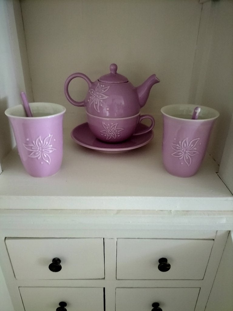 Thee servies, Nieuw, Ophalen of Verzenden, Overige stijlen, Aardewerk
