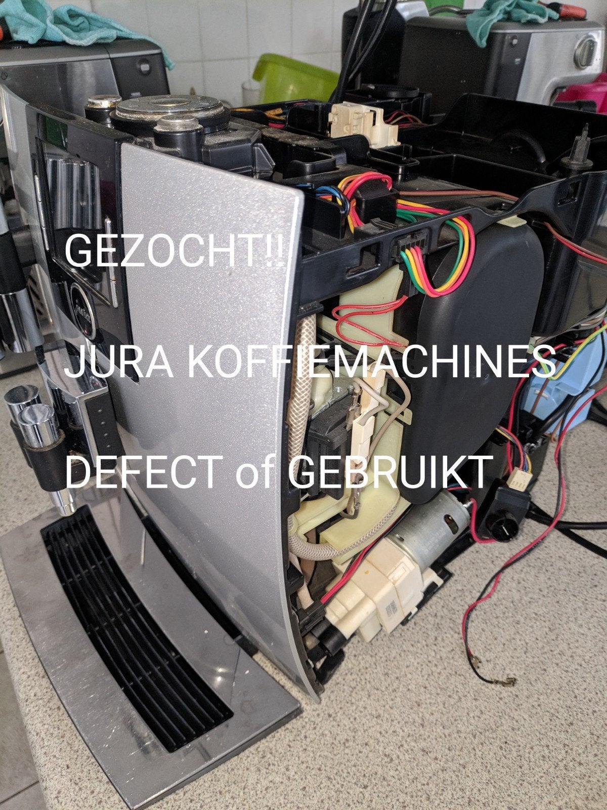 GEZOCHT: Jura koffiemachines GEBRUIKT of DEFECT!, Witgoed en Apparatuur, Koffiezetapparaten, 10 kopjes of meer, Ophalen of Verzenden