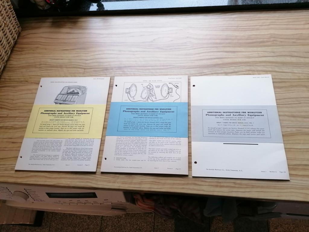 Originele service manual voor Wurlitzer 1800 jukebox, Ophalen of Verzenden, Gebruikt, 1950 tot 1960, Wurlitzer