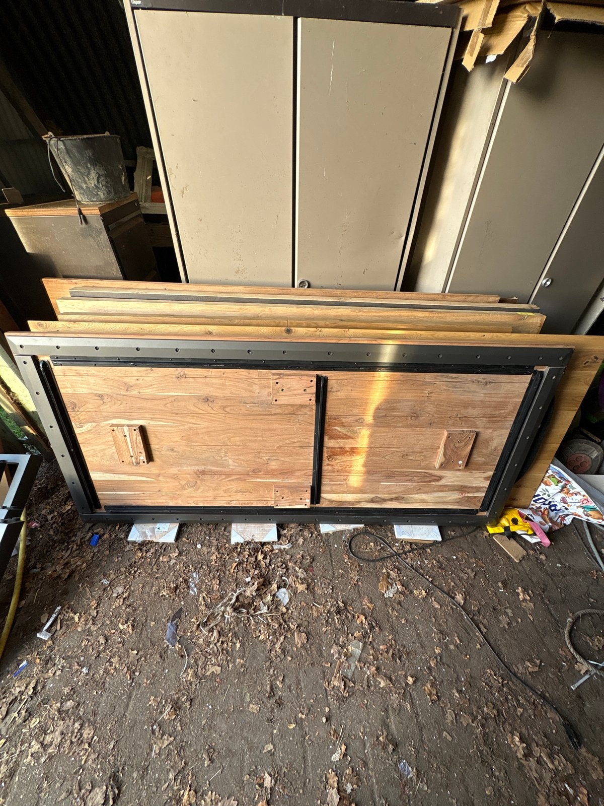 Partij massief houten tafelbladen, Doe-het-zelf en Verbouw, Ophalen of Verzenden, Gebruikt