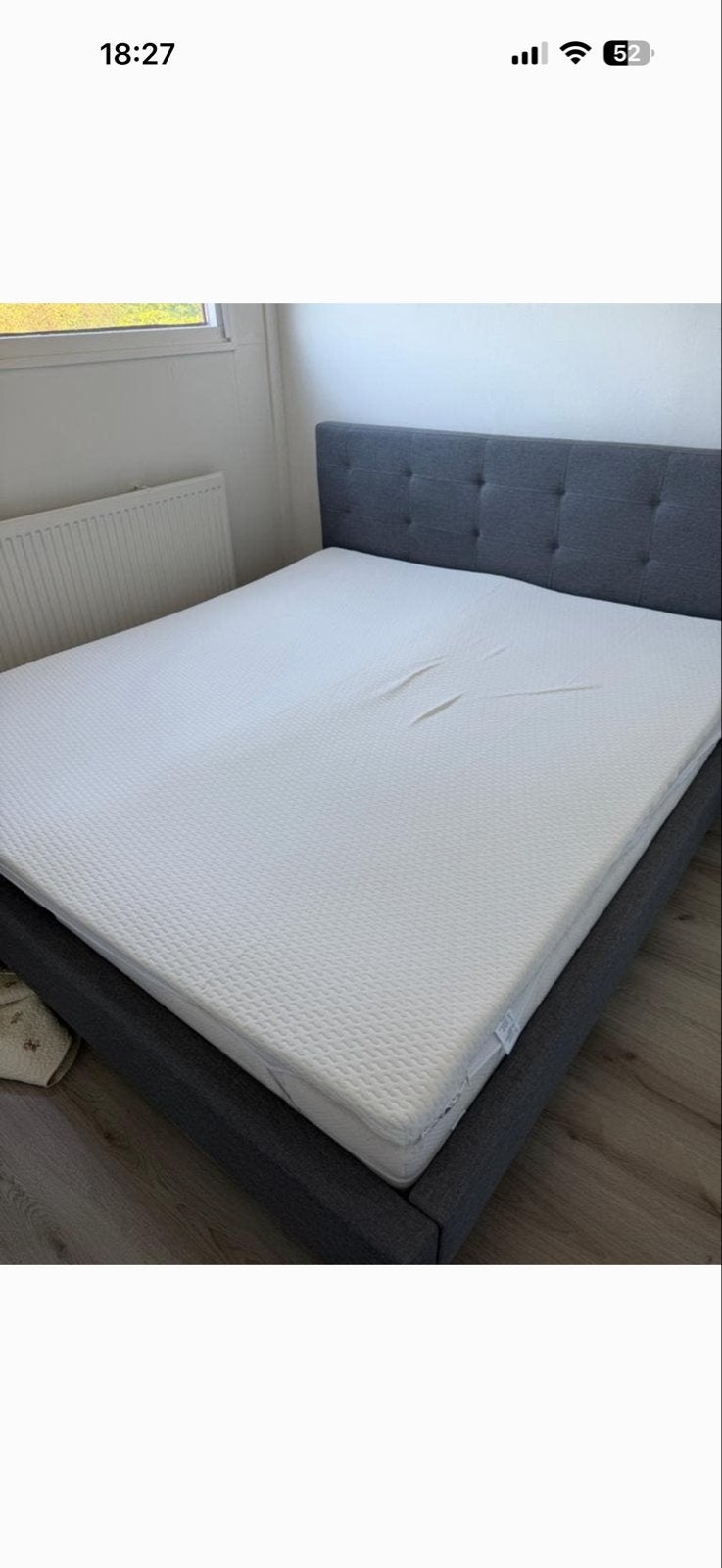 Tweepersoonsbed met lattenbodem en matras, Ophalen, Gebruikt, Tweepersoons, 200 cm