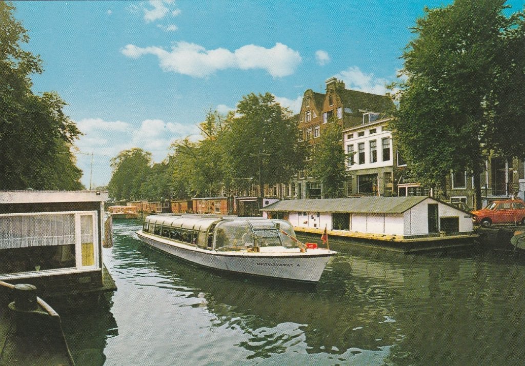 AMSTERDAM Prinsengracht met Woonboten, Verzenden, 1980 tot heden, Ongelopen, Noord-Holland