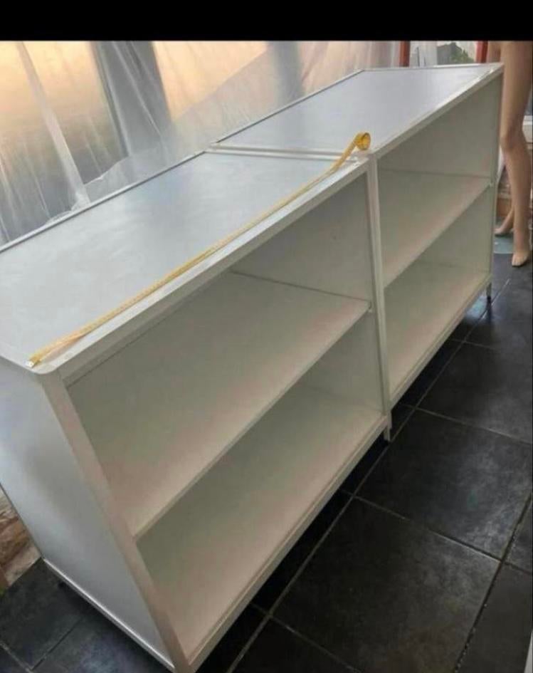 4 toonbanken/ dressoirs, zwaar! 1* vitrine in 1 koop, Huis en Inrichting, Kasten | Dressoirs, Ophalen, Zo goed als nieuw, Modern