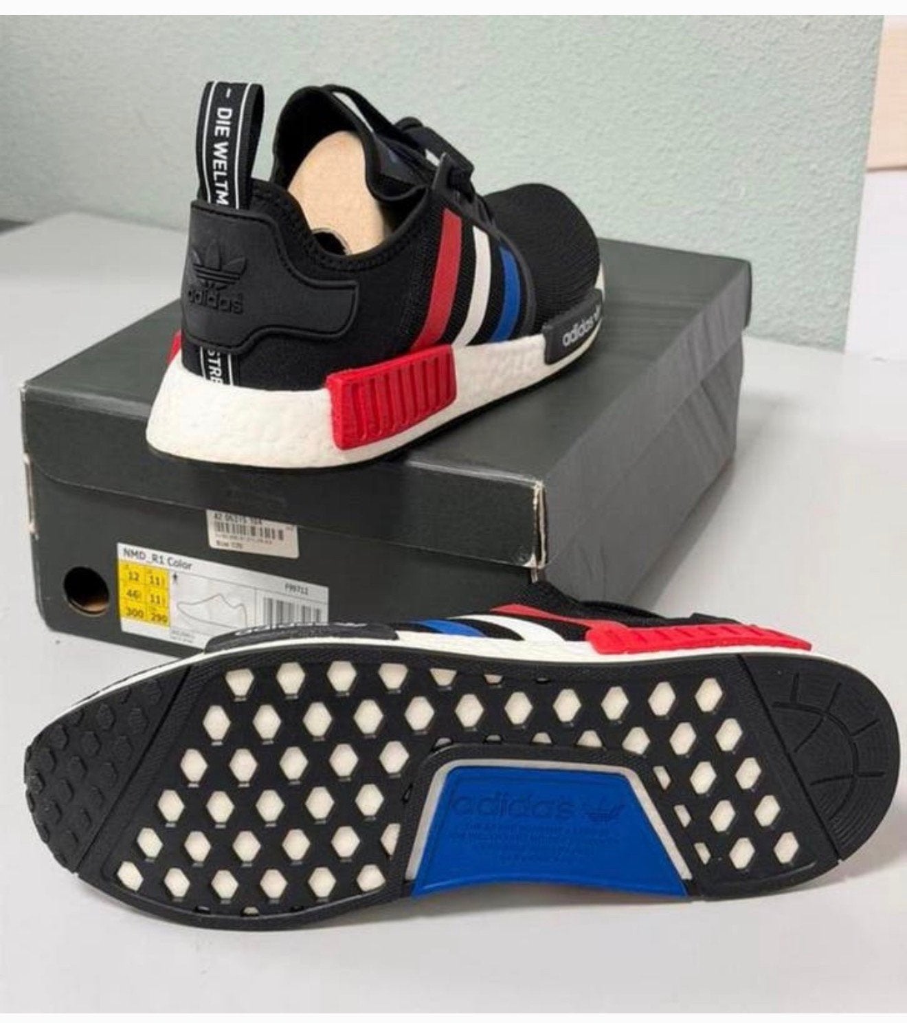 Original Mens 46 Adidas NMD_R1 Color NMD R1 Sneakers F99712, Zwart, Nieuw, Ophalen of Verzenden, Sneakers of Gympen