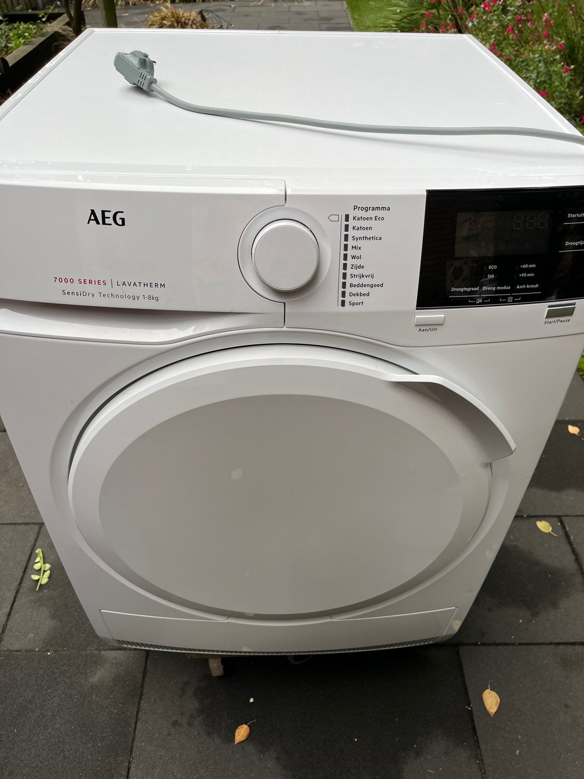 AEG 7000 Series Lavatherm SensiDry 8kg warmtepompdroger, Witgoed en Apparatuur, Ophalen, 6 tot 8 kg, Gebruikt, Voorlader