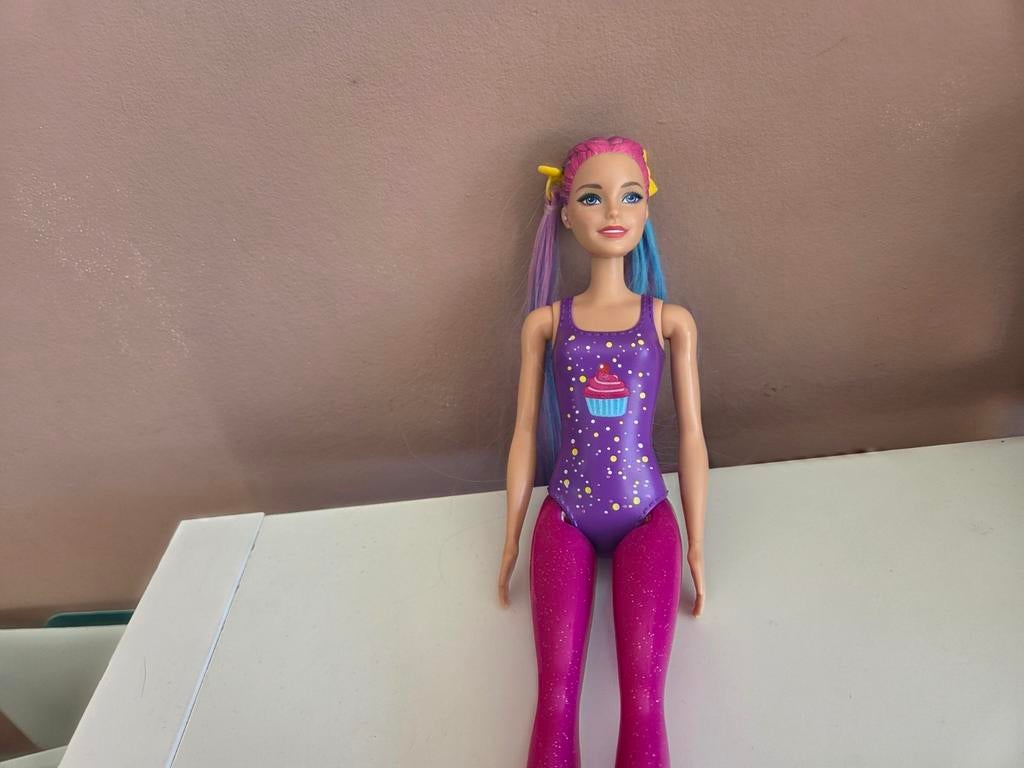 Barbieglitter hair swaps poppen / barbiepop, Ophalen, Gebruikt, Barbie