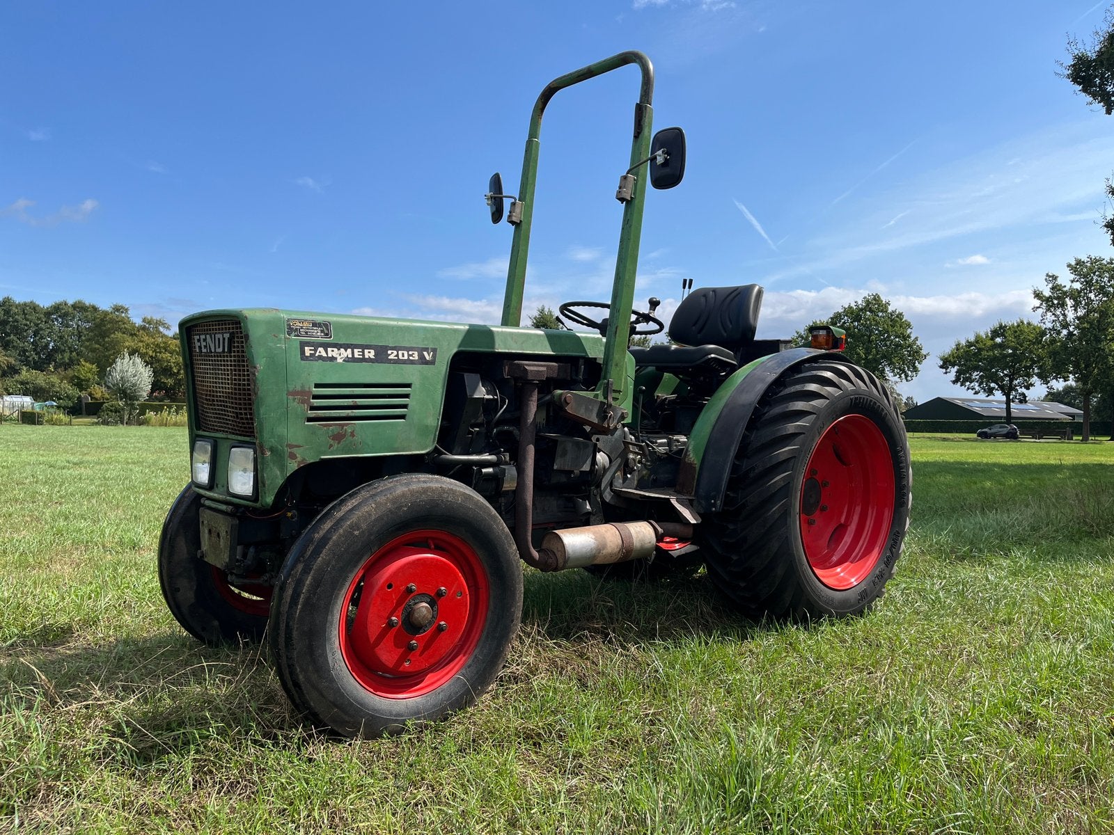 Fendt 203 v smalspoor met dikke gazon banden, Ophalen, Gebruikt
