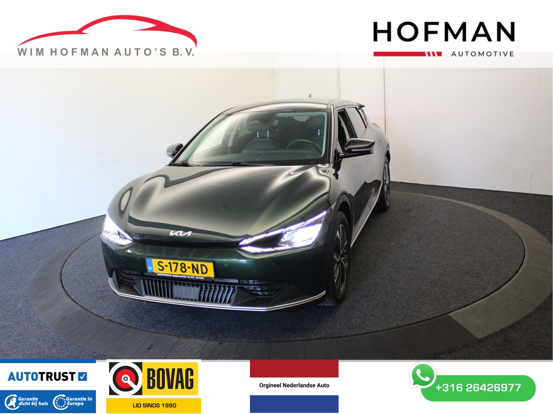 Kia Ev6 Air 58 kWh 100% SOH Cam Dhoek Trekh Stoel Ver Keyles, Dealer onderhouden, Gebruikt, SUV of Terreinwagen, 58 kWh