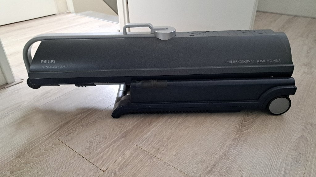 Philips Sunmobile 828 Zonnebank - Goede Staat, Ophalen, Gebruikt, Zonnebank enkelzijdig, Minder dan 10 lampen