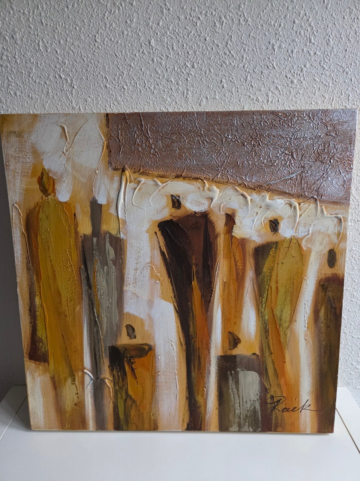 Olieverf Schilderij Abstract 60x60 cm, Ophalen of Verzenden