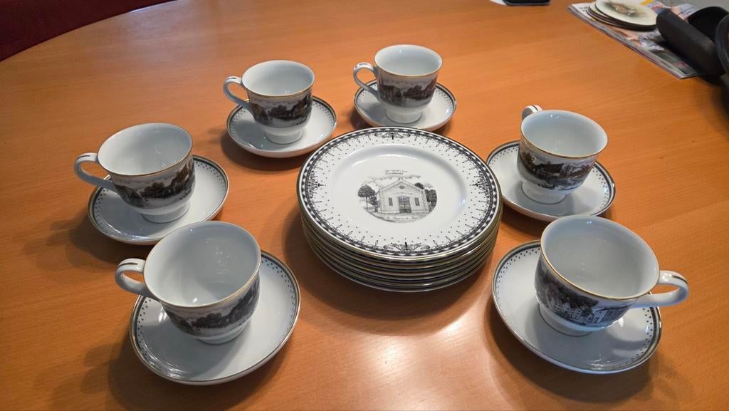 Prachtig 6-delig Loosdrecht Servies (Decor Art Creations), Antiek en Kunst, Antiek | Porselein, Ophalen
