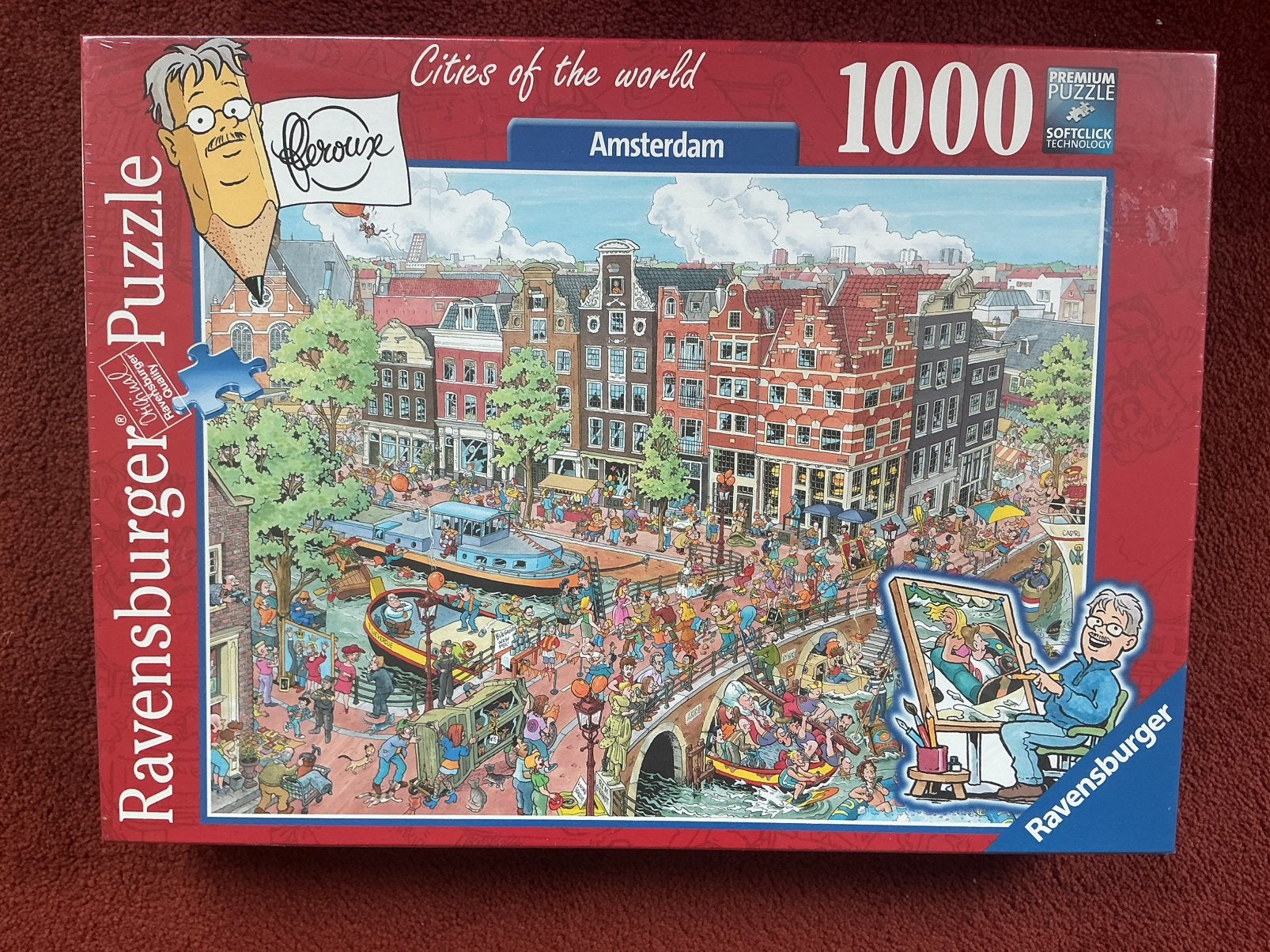 Legpuzzel 1000 Fleroux Amsterdam NIEUW nog in PLASTIC, Ophalen of Verzenden, 500 t/m 1500 stukjes, Nieuw