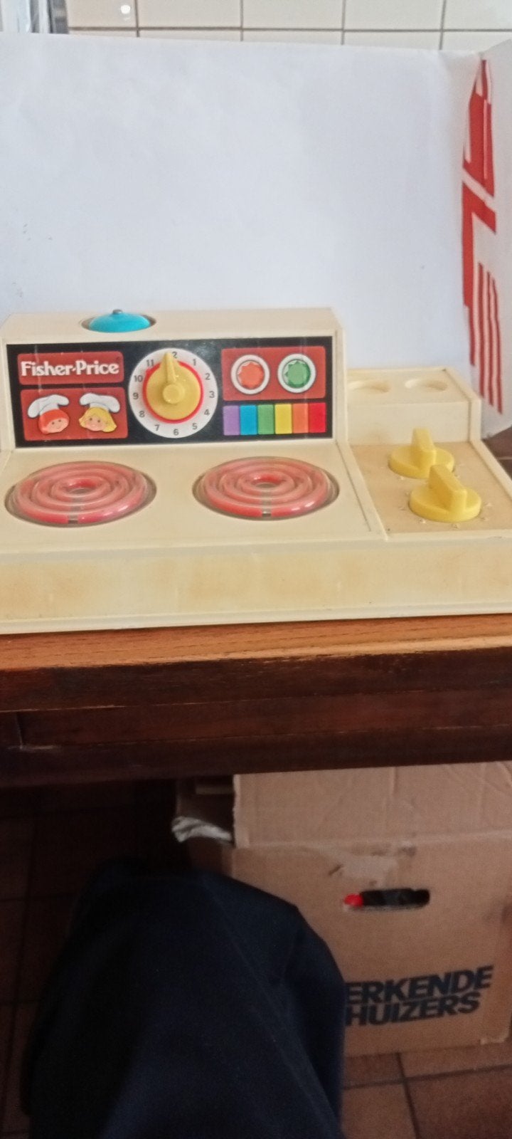 Vintage Fisher-Price fornuisje met geluid, Ophalen of Verzenden, Gebruikt, Speelset