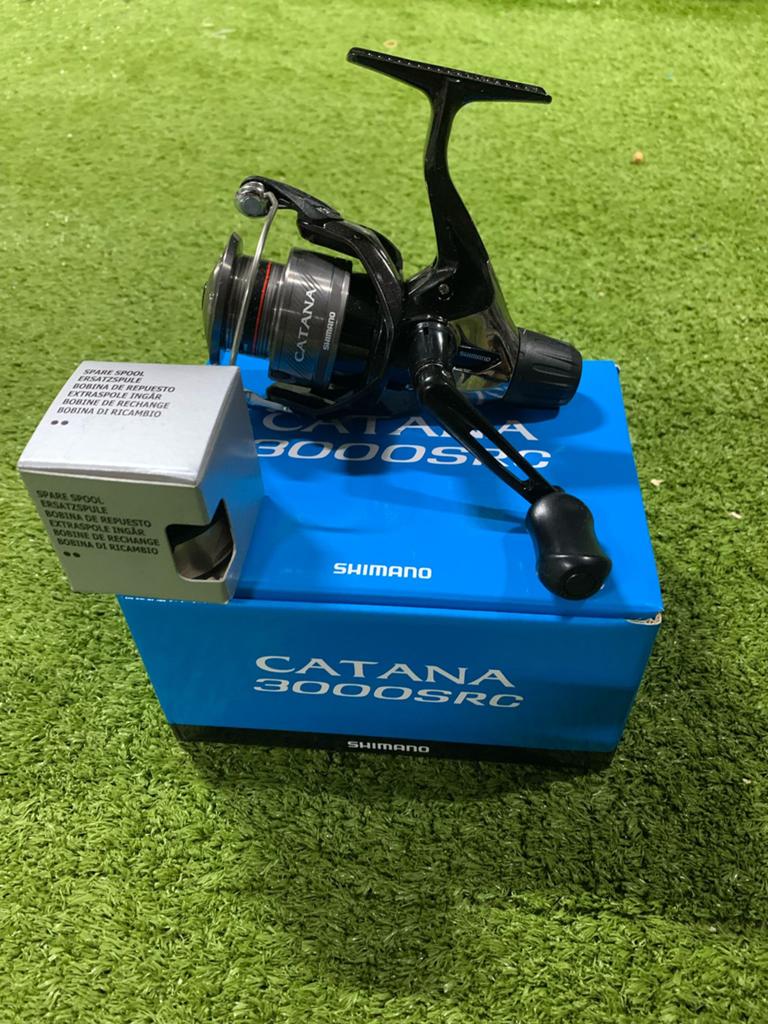 Nieuwe Shimano Catana 3000 SRC molen, 3 lagers & alu spoel, Watersport en Boten, Ophalen of Verzenden, Nieuw, Molen