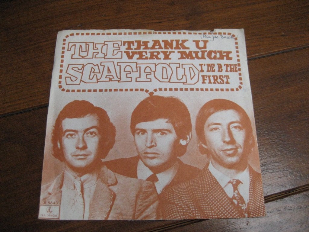 Sixties the scaffold singles 2x, Ophalen of Verzenden, Zo goed als nieuw, 7 inch, Pop